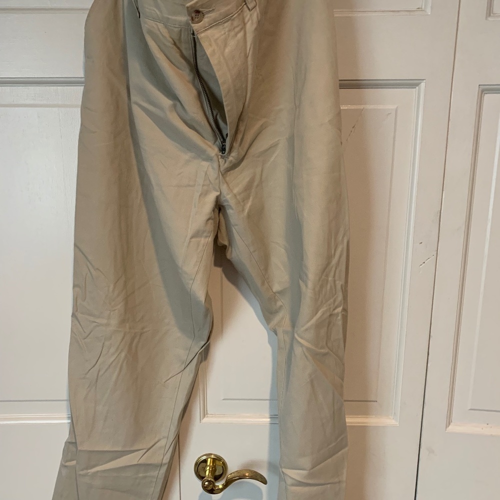 Ralph Lauren Cotton Plain Front Slacks